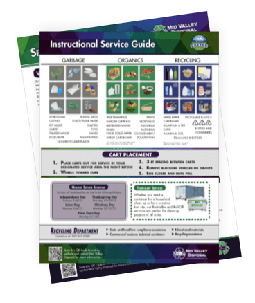 Mid Valley Disposal Instructional Service Guides
